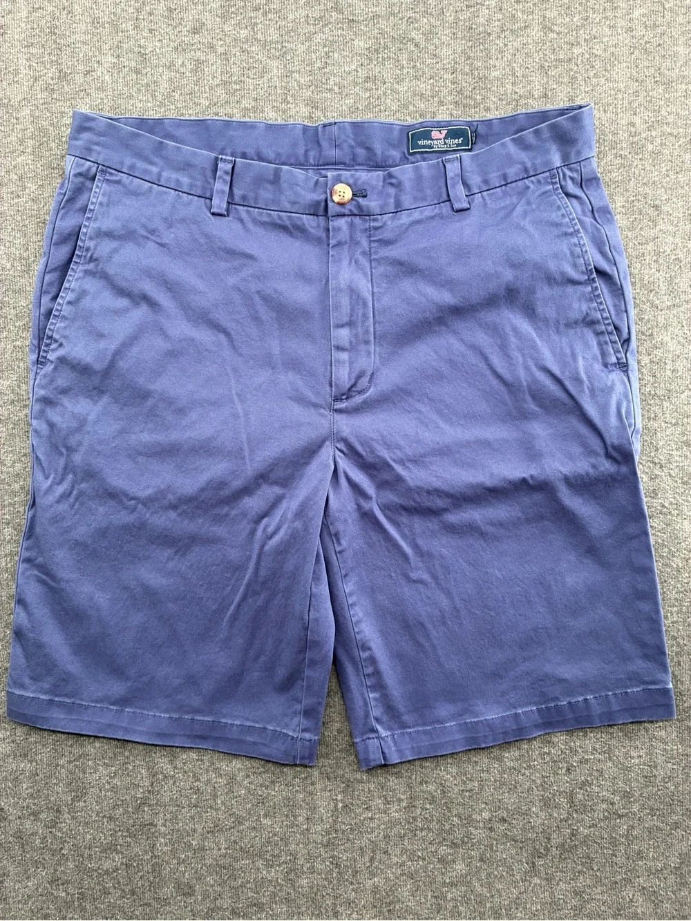 Vineyard Vines Men's Navy Flat-Front Cotton Shorts